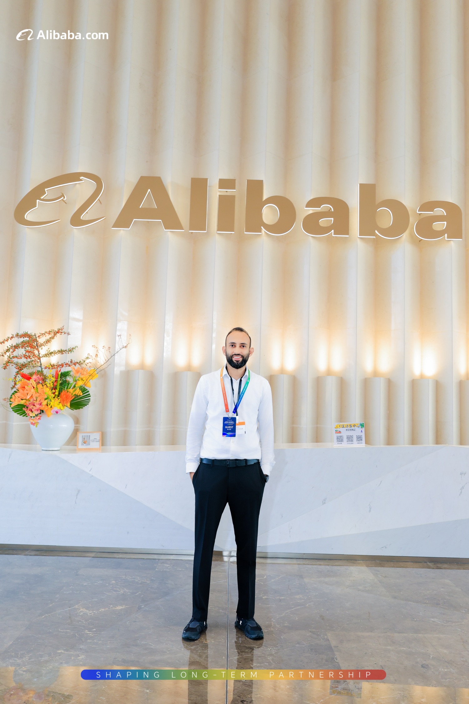 Shah Talha at Alibaba headquarters in Hangzhou